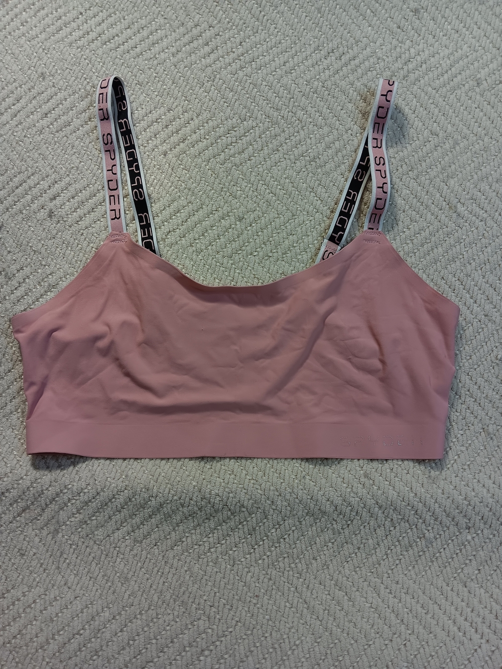 Spyder Pink Logo Strap Seamless Sports Bralette